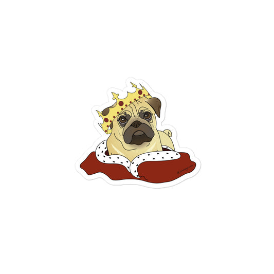 Pug Prince Sticker